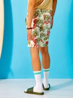 Short De Bain Long à Motifs -Kiabi short de bain long a motifs beige a motifs zr623 2 frb3