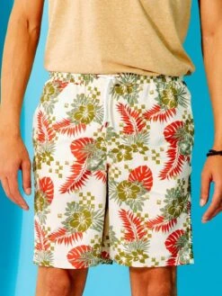 Short De Bain Long à Motifs -Kiabi short de bain long a motifs beige a motifs zr623 2 frb5