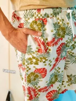 Short De Bain Long à Motifs -Kiabi short de bain long a motifs beige a motifs zr623 2 frb6 1