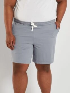 Short De Pyjama French Terry -Kiabi short de pyjama french terry bleu gris zq809 1 frb2