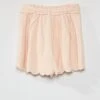 Short En Gaze De Coton Ceinturé -Kiabi short en gaze de coton ceinture rose clair zq836 1 frb2