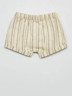 Short En Lin -Kiabi short en lin beige zt287 4 frb5 1