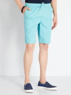 Short En Twill De Coton Uni -Kiabi short en twill de coton uni bleu zm769 1 frb3