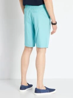 Short En Twill De Coton Uni -Kiabi short en twill de coton uni bleu zm769 1 frb4