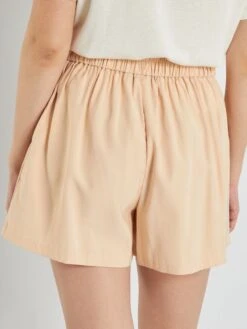 Short Taille Haute Avec Ceinture -Kiabi short taille haute avec ceinture beige zo086 1 frb3