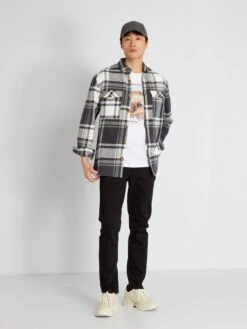 Surchemise à Carreaux 11 Surchemise à Carreaux -Kiabi surchemise a carreaux carreaux gris zj586 3 frb3