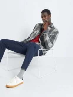 Surchemise à Carreaux En Flanelle -Kiabi surchemise a carreaux en flanelle gris zh039 4 frb3