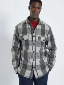 Surchemise à Carreaux En Flanelle -Kiabi surchemise a carreaux en flanelle gris zh039 4 frb4