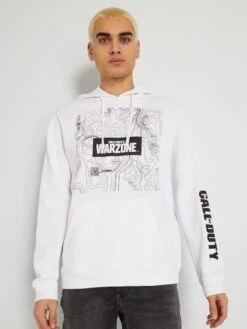 Sweat à Capuche 'Call Of Duty®' 'Warzone™' -Kiabi sweat a capuche call of duty warzone blanc zr405 1 frb5