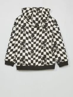 Sweat à Capuche En Molleton -Kiabi sweat a capuche en molleton noirblanc zk170 1 frb3 1