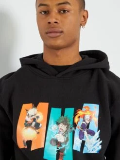Sweat à Capuche 'My Hero Academia' -Kiabi sweat a capuche my hero academia noir acw59 1 frb3