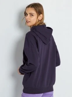 Sweat à Col Capuche -Kiabi sweat a col capuche violet aen43 1 frb3
