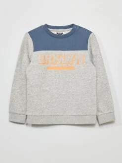 Sweat En French Terry Avec Imprimé -Kiabi sweat en french terry avec imprime gris zr023 1 frb5