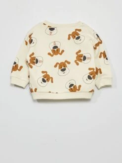 Sweat En Molleton 'chiens' -Kiabi sweat en molleton chiens beige atl57 1 frb3 1