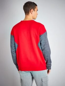 Sweat En Molleton Color-block -Kiabi sweat en molleton color block rouge zm876 3 frb3