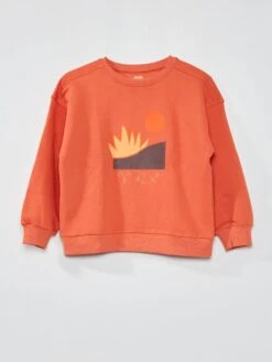 Sweat En Molleton Imprimé - Mixte -Kiabi sweat en molleton imprime mixte orange zm226 2 frb3