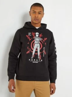 Sweat 'Naruto' En Molleton -Kiabi sweat naruto en molleton noir apy76 1 frb4