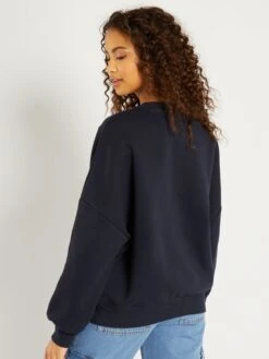 Sweat Oversize En Molleton -Kiabi sweat oversize en molleton bleu alh79 1 frb4