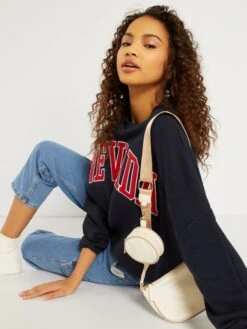 Sweat Oversize En Molleton -Kiabi sweat oversize en molleton bleu alh79 1 frb5 1