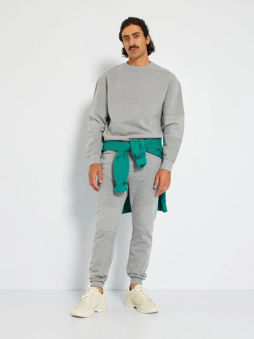 Sweat Uni Avec Manches Côtelées 4 Sweat Uni Avec Manches Côtelées – Image 2