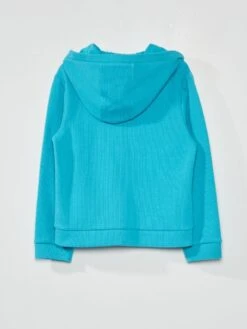 Sweat Zippé En Maille Gaufrée -Kiabi sweat zippe en maille gaufree turquoise zs255 1 frb2 1