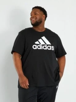 T-shirt à Col Rond 'adidas' -Kiabi t shirt a col rond adidas noir aau26 1 frb4