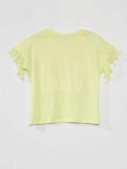 T-shirt à Manches Courtes Avec Franges -Kiabi t shirt a manches courtes avec franges jaune zr947 2 frb3 1