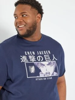 T-shirt 'Attack Des Titans' -Kiabi t shirt attack des titans bleu marine ajo70 1 frb3 1