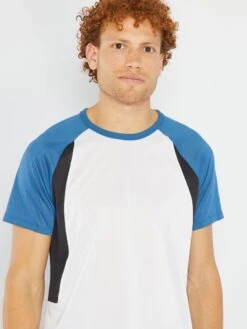 T-shirt De Sport Bi-matière -Kiabi t shirt de sport bi matiere blanc zs934 3 frb3 1