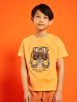 T-shirt En Coton Avec Imprimé -Kiabi t shirt en coton avec imprime orange zq965 1 frb4 1