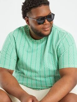 T-shirt En Jersey à Motifs -Kiabi t shirt en jersey a motifs vert acg42 1 frb2