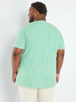 T-shirt En Jersey à Motifs -Kiabi t shirt en jersey a motifs vert acg42 1 frb4 1