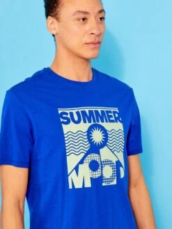 T-shirt En Jersey Avec Imprimé -Kiabi t shirt en jersey avec imprime bleu zq465 1 frb3