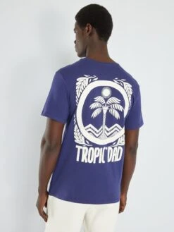 T-shirt En Jersey Avec Print -Kiabi t shirt en jersey avec print bleu marine acz75 1 frb6 1