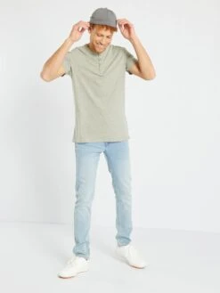 T-shirt En Jersey Chiné -Kiabi t shirt en jersey chine vert zt414 4 frb2