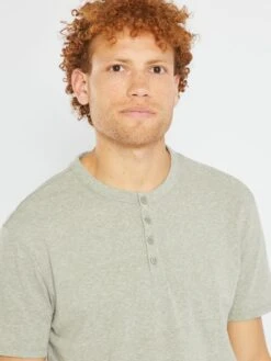 T-shirt En Jersey Chiné -Kiabi t shirt en jersey chine vert zt414 4 frb3