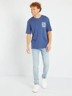 T-shirt En Jersey Chiné -Kiabi t shirt en jersey chine vert zt414 4 frb7 1