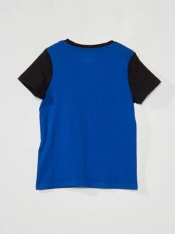 T-shirt En Jersey Color-block -Kiabi t shirt en jersey color block noirbleu zs529 1 frb3 1