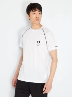 T-shirt En Jersey - Paris 2024 -Kiabi t shirt en jersey paris 2024 blanc yy385 1 frb4