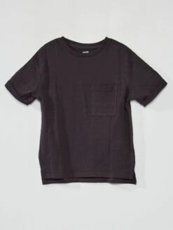 T-shirt En Maille Fantaisie -Kiabi t shirt en maille fantaisie gris fonce zr063 4 frb3