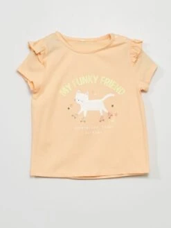 T-shirt Imprimé Pressionné Aux épaules -Kiabi t shirt imprime pressionne aux epaules orange zq983 1 frb8