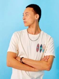 T-shirt Imprimé 'surf' Manches Courtes -Kiabi t shirt imprime surf manches courtes blanc ajm65 1 frb5 1