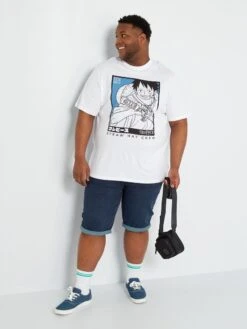 T-shirt 'One Piece' à Col Rond -Kiabi t shirt one piece a col rond blanc abb16 1 frb2