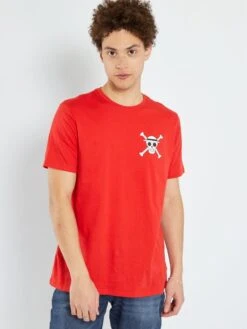 T-shirt 'One Piece' à Col Rond -Kiabi t shirt one piece a col rond rouge aba87 1 frb3