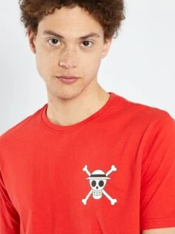 T-shirt 'One Piece' à Col Rond -Kiabi t shirt one piece a col rond rouge aba87 1 frb5 1