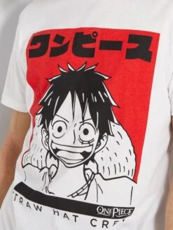 T-shirt 'One Piece' -Kiabi t shirt one piece blanc abb20 1 frb3 1