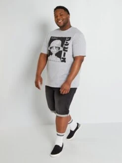 T-shirt 'One Piece' En Jersey à Col Rond -Kiabi t shirt one piece en jersey a col rond gris chine abb18 1 frb2
