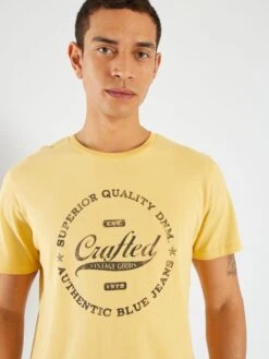 T-shirt 'Produkt' En Coton Imprimé -Kiabi t shirt produkt en coton imprime jaune acx85 4 frb5 1