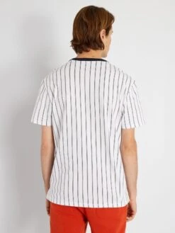 T-shirt Rayé En Coton