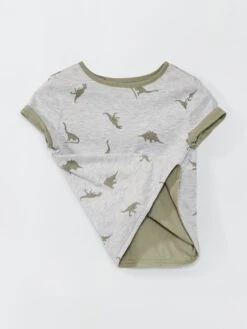 T-shirt Réversible Manches Courtes -Kiabi t shirt reversible manches courtes griskaki ze941 2 frb3 1